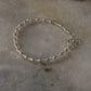 925 Sterling Silver Clear Quartz 4mm Silver Beads Bracelet- Beaded in Pure Silver 925 Wire