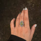 925 Sterling Silver Peridot Boho Ring