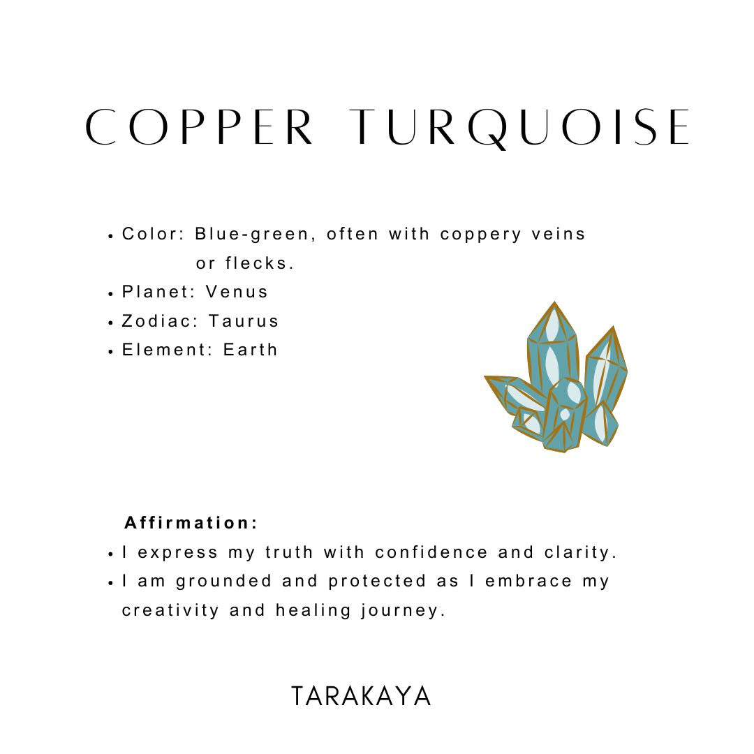 Sleek adjustable silver ring featuring a copper turquoise moon design