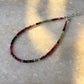 925 Sterling Silver Multi Tourmaline Faceted Box Boho Anklet