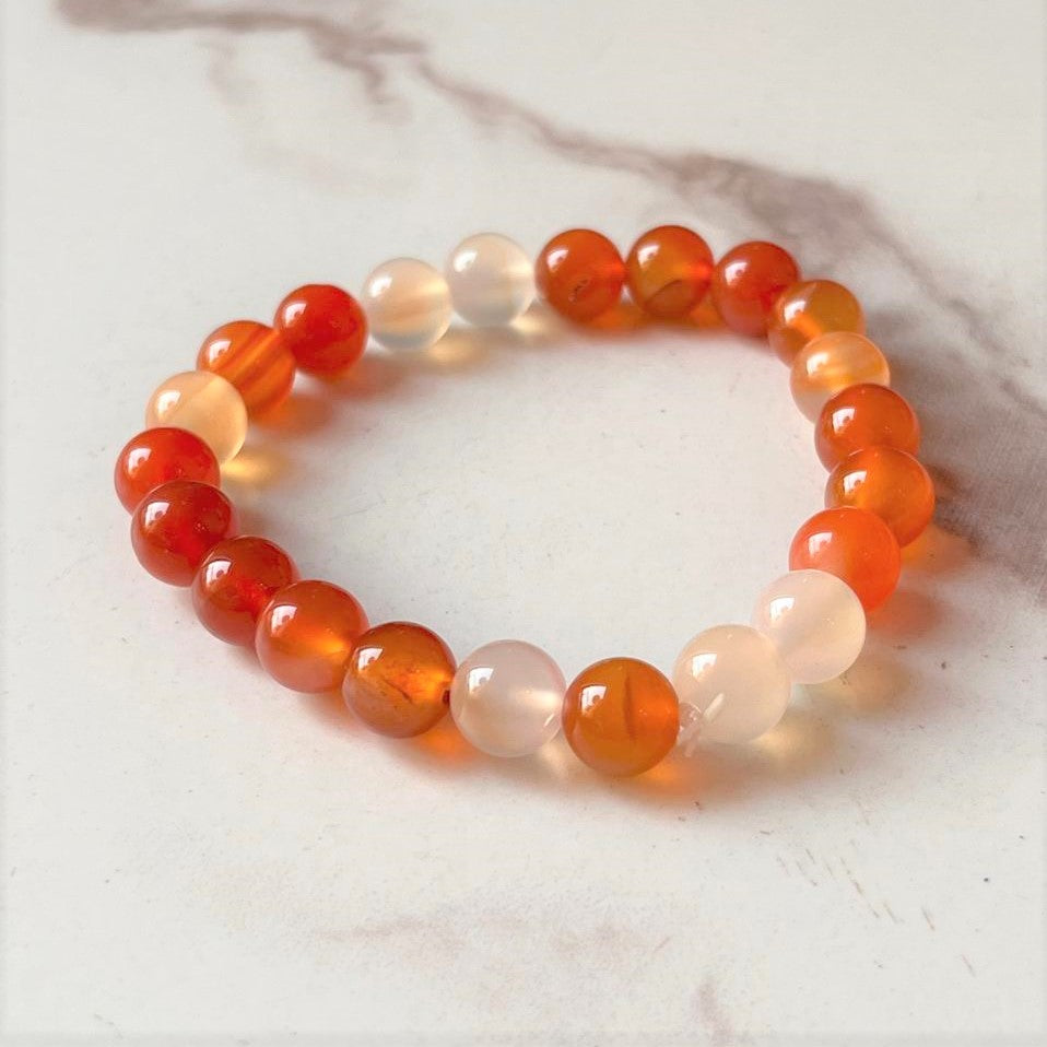  Handmade Carnelian Crystal Bracelet 8MM