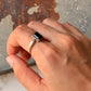 925 Sterling Silver Black Onyx Rectangle Contemporary Style Ring