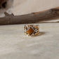 925 Sterling Silver Tiger Eye Rustic Mixed Metal Ring