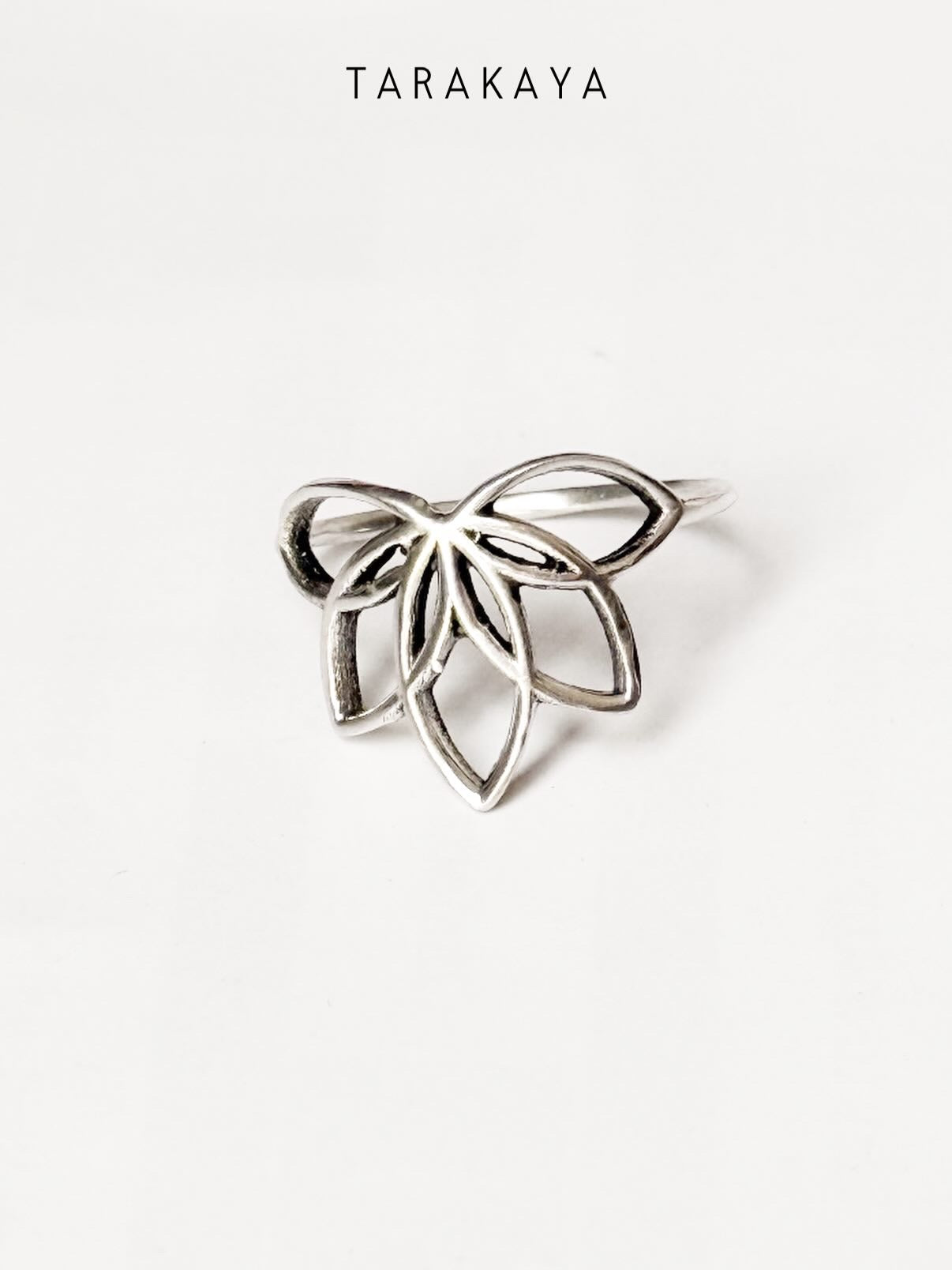 925 Sterling Silver Lotus Ring