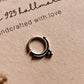 Elegant septum ring for pierced nose in silver