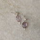925 Sterling Silver Amethyst Tumble Pearl Ball Studs