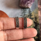 Stylish tribal leaf dot toe ring in 925 pure silver