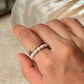 Natural Crystal Stretchy Multi Tourmaline Box & Fresh Water Pearl Rings