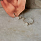 925 sterling silver Moonstone CZ Statement Hoops Earrings
