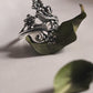 Vintage 925 silver ring with beautifully detailed forest-inspired design