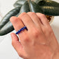 Natural Crystal Evil Eye 4mm Stretchy Rings