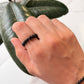 Natural Crystal Black Obsidian 4mm Stretchy Rings