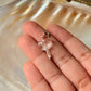 925 Sterling Silver Clear Quartz Butterfly Carved -Pink Tourmaline & Pearls Wire Wrapped Handcrafted Pendant