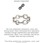 925 Sterling Silver Boho Link Band Ring