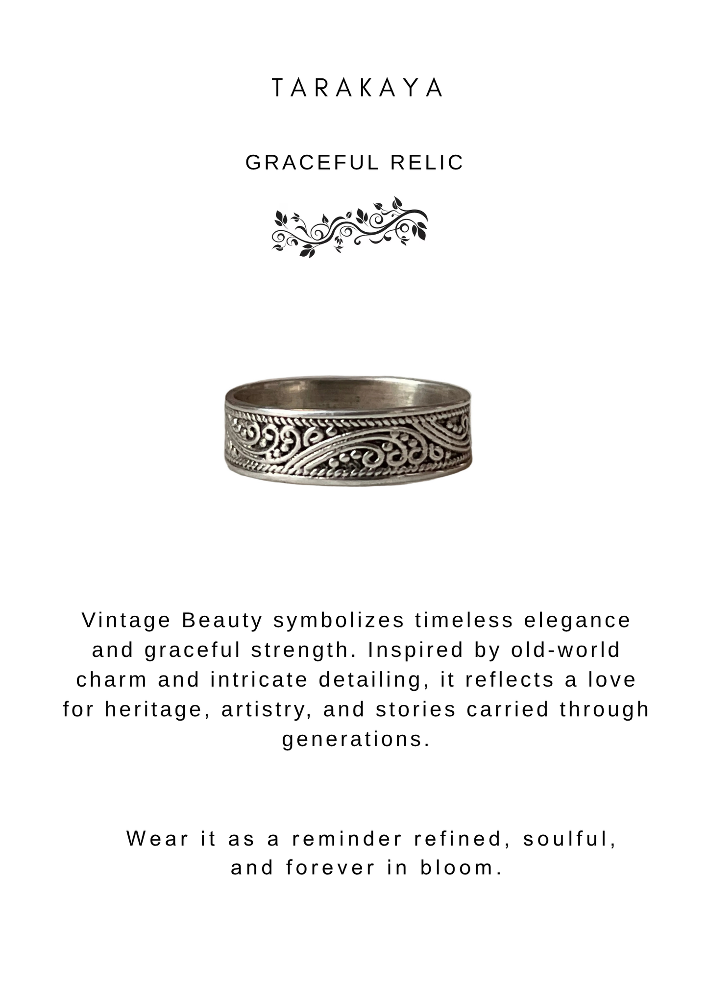 925 Sterling Silver Vintage Beauty Boho Ring