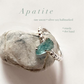Luxury Blue Apatite Raw Uncut Silver Ring with Dot Band