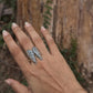 925 Sterling Silver Angel Wings Adjustable Ring