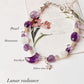 Lunar Radiance bracelet with amethyst moon and star charms  