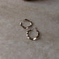 925 Sterling Silver Chunky Italian Ruffles Half Hoops Earrings