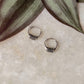 925 Sterling Silver Antique Tiny Second Piercing Hoops - design 2