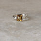 925 Sterling Silver Citrine Square Cut Ring