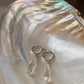 925 Sterling Silver Clear Quartz Drop Carved Charm Italian Hoops Handcrafted