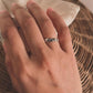 Charming heart band ring in polished sterling silver