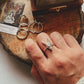 Statement deer skull design in sterling silver ring