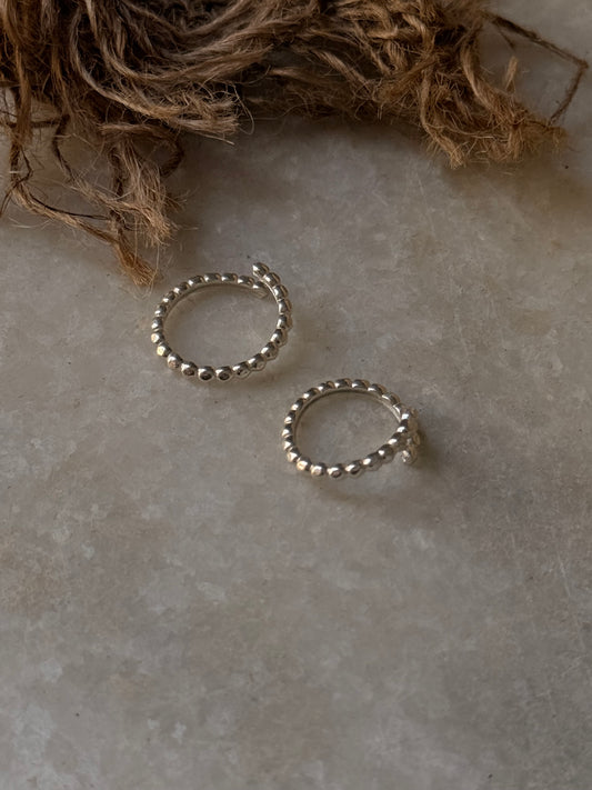 925 Sterling Silver Shiny Big Dot Toe Ring