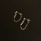 925 Sterling Silver Hill Tribe Raw Beads Chunky Chain Connector Studs