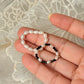 Natural Crystal Stretchy Fresh Water Pearl & Black Spinel Pearl Rings