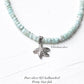 Natural Larimar Crystal 4-5MM Star Fish 925 Sterling Silver Necklace