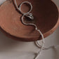 Elegant snake dot silver chain design