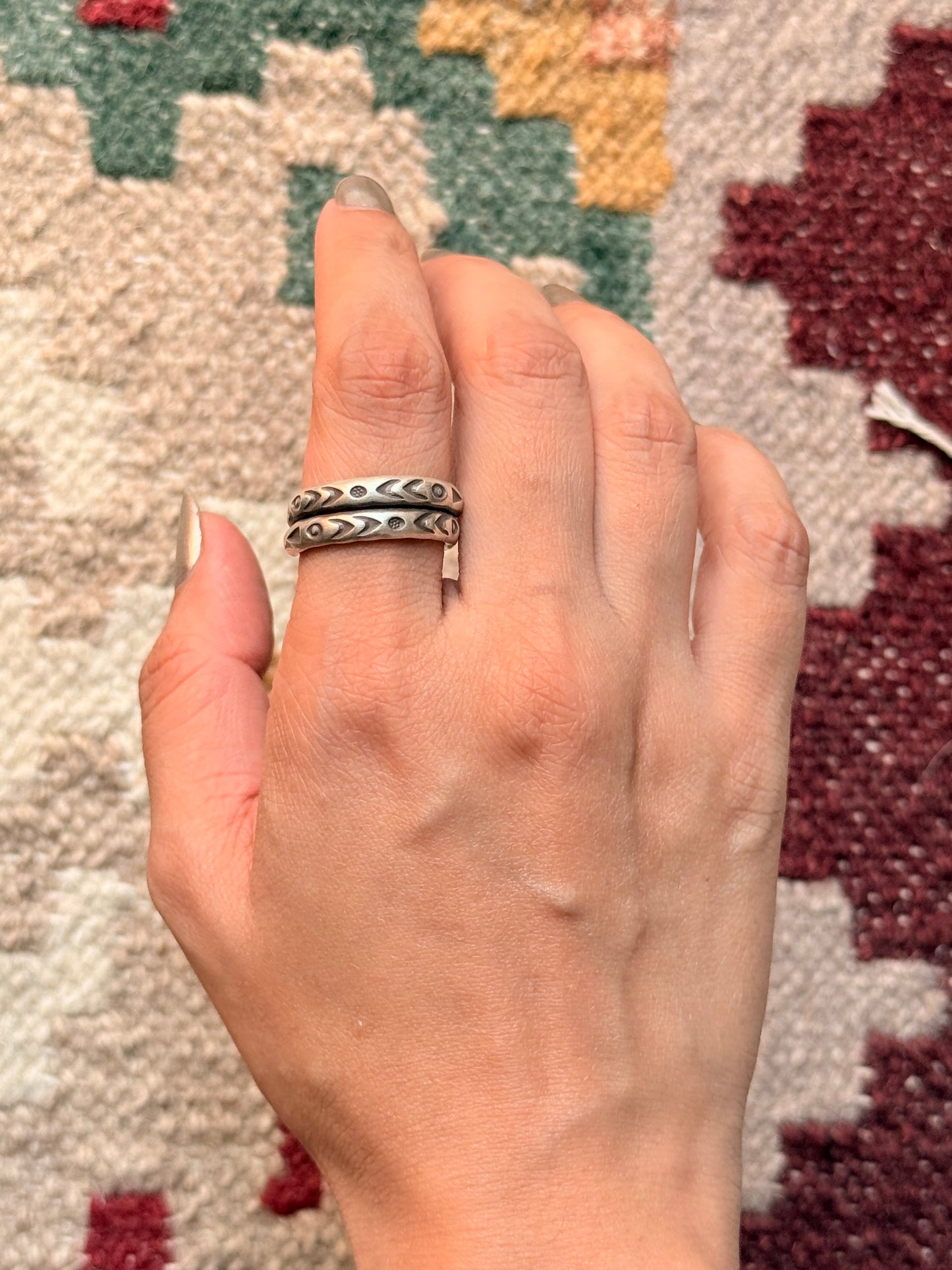 925 Sterling Silver Bohemian Hill Tribe Handcrafted Adjustable Ring