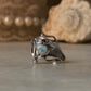 925 Sterling Silver New Larimar Molten Drip Ring