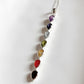 Bold seven chakra statement pendant featuring pear cut stones