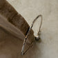 925 Sterling Silver Antique Hill Tribe Handcrafted Adjustable Kada With Hanging Charm