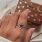 Beautiful Lapis Lazuli Flower Ring in Sterling Silver