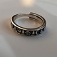 Sterling Silver Adjustable Ring Featuring Reindeer, Moon, Forest, and Cottage