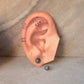 925 Sterling Silver Antique Plain Oxidised Boho Studs Earrings