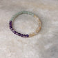 Natural Crystal Citrine, Green Aventurine & Amethyst 4mm Bracelet