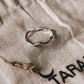 Wavy band sterling silver ring
