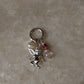 925 Sterling Silver Cherub Angel, Clear Quartz heart, Pearl Charm