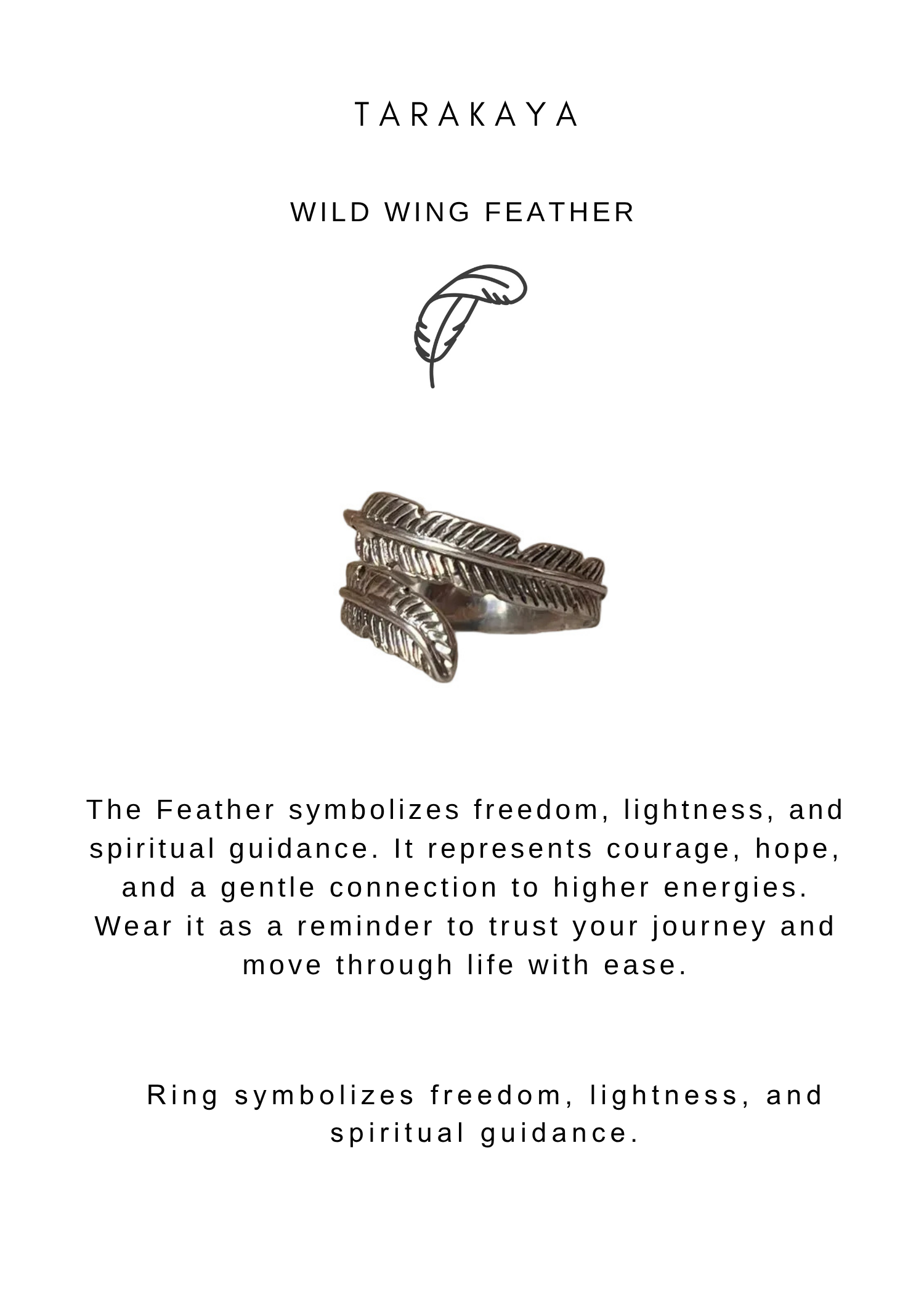 925 Sterling Silver Boho Feather Wrap Adjustable Ring