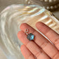 925 Sterling Silver Labradorite Floral Carved With Fresh Water Pearls Handcrafted Charm