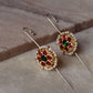 925 Sterling Silver Gold Plated Pink & Green Stone Kundan & Fresh Water Pearls Pirohi Full Ear Cuffs - Dual Tone