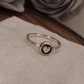 Pretty Round Heart 925 Sterling Silver Ring