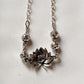 Delicate Divine Lotus anklet in fine pure silver with detailed craftsmanship
