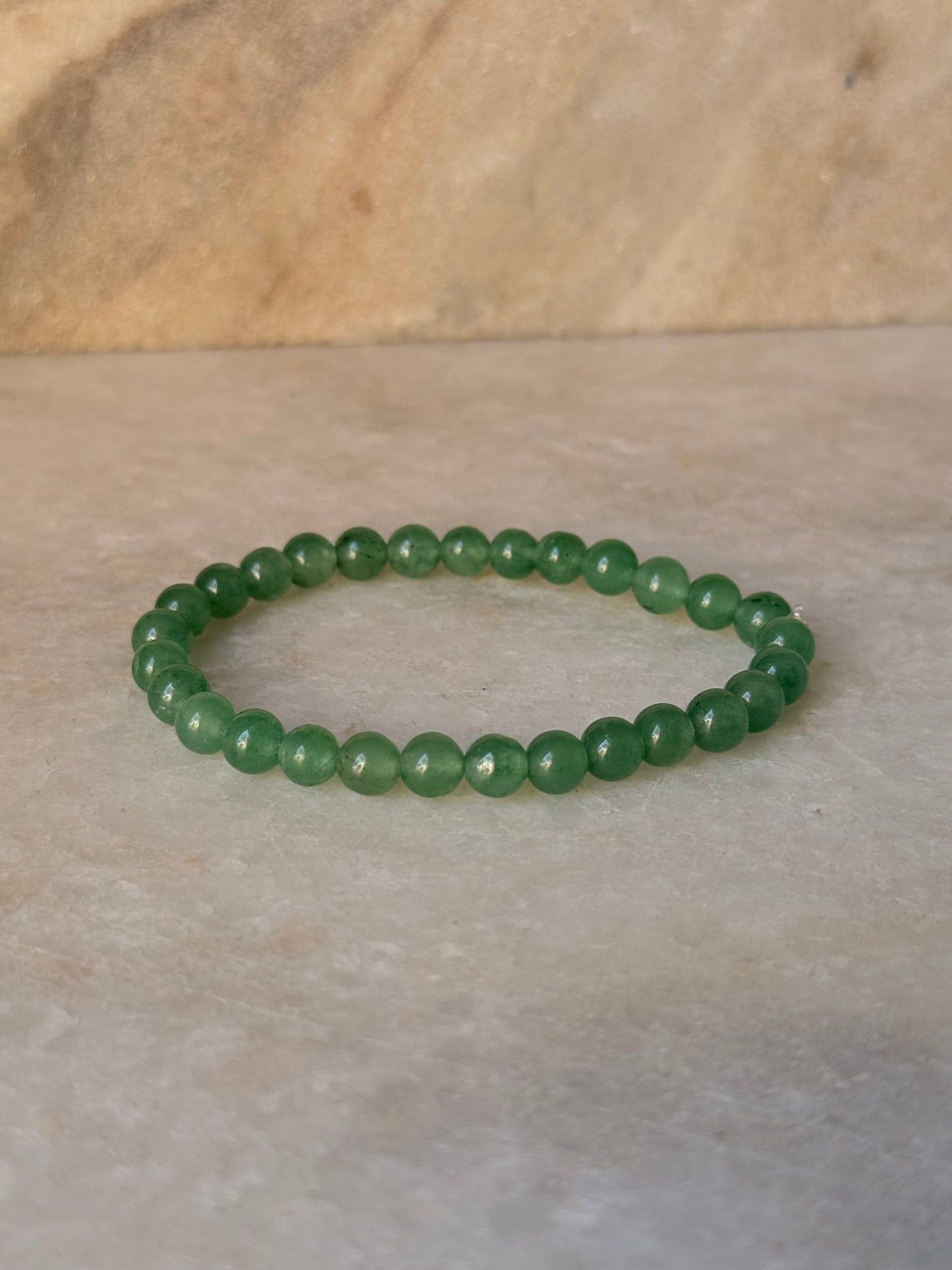 Green Aventurine Dark Natural Crystal 6mm Bracelet
