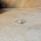 925 Sterling Silver Blue Opal Heart Wire Wrapped Handcrafted Ring